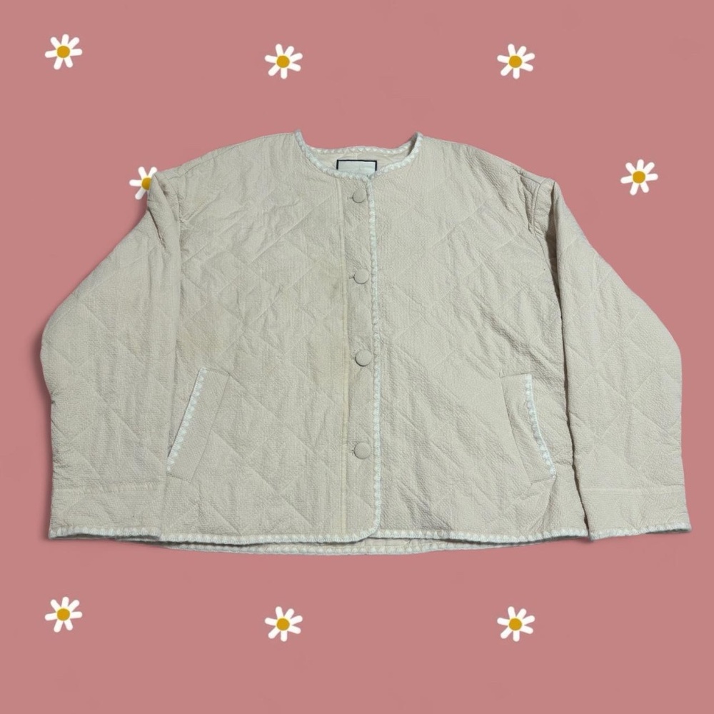 Bagatelle Women's Cream and White Winter Coat